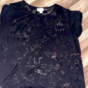 Black sheer top 2x